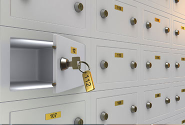 gray safe deposit boxes
