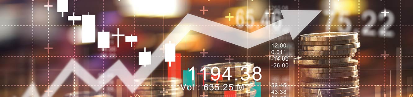 Abstract image representing investment rates.